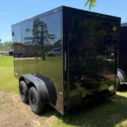 6x12 Tandem Axle White Enclosed Cargo Trailer with Blackout Package - Image 4