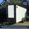 6x12 Tandem Axle White Enclosed Cargo Trailer with Blackout Package