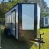 6x12 Tandem Axle White Enclosed Cargo Trailer with Blackout Package