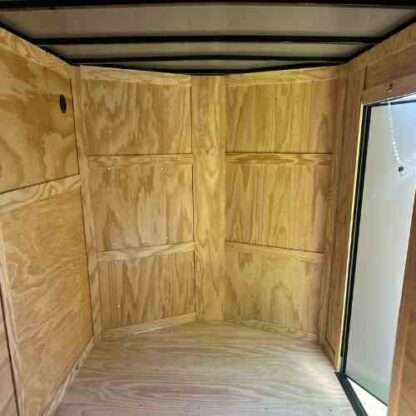 6x12 Tandem Axle White Enclosed Cargo Trailer with Blackout Package - Image 3