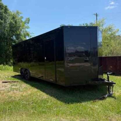 8.5x24 Tandem Axle Black Enclosed Cargo Trailer with Blackout Package