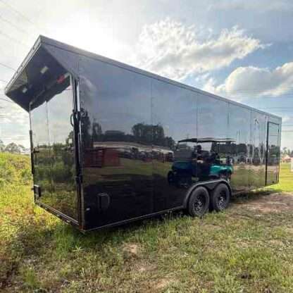 8.5x24 Tandem Axle Black Enclosed Race Trailer with Black Out Package - Image 2