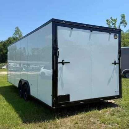 8.5x24 Tandem Axle White Enclosed Cargo Trailer with Blackout Package - Image 4