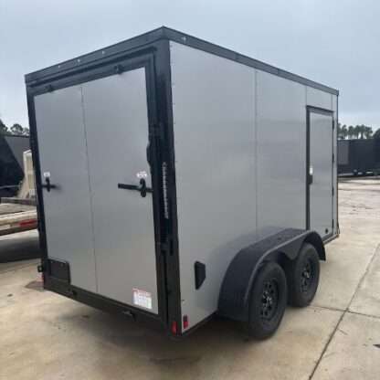 Titanium Cargo 6x12 Tandem Axle Silver Frost Enclosed Trailer with Blackout Package - Image 3
