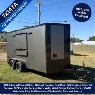 Titanium Cargo 7x14 Tandem Axle Concession Trailer with Blackout Package