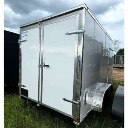 Titanium Cargo 7x14 Tandem Axle White Enclosed Trailer with Barn Doors - Image 5