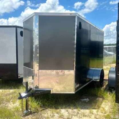 Titanium Cargo 6x12 Single Axle Charcoal Grey Enclosed Trailer