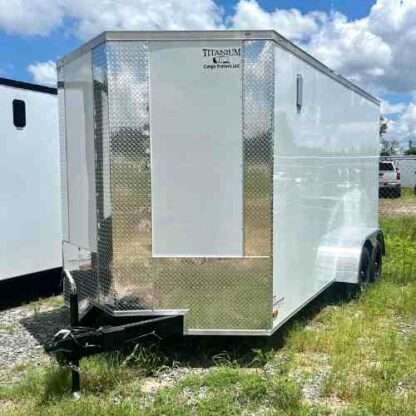 Titanium Cargo 6x12 Single Axle White Enclosed Trailer