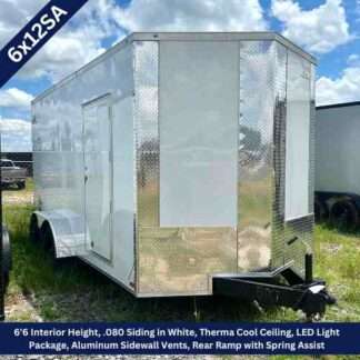 Titanium Cargo 6x12 Single Axle White Enclosed Trailer
