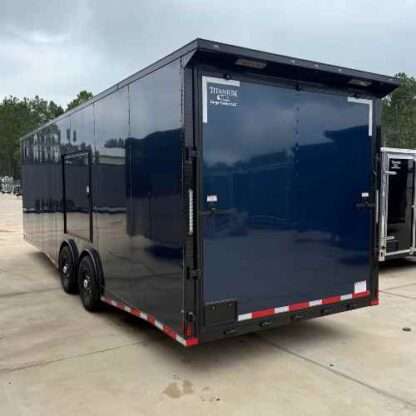 Titanium Cargo 8.5x28 Tandem Axle Indigo Blue Enclosed Trailer with Escape Door and Blackout Package - Image 5