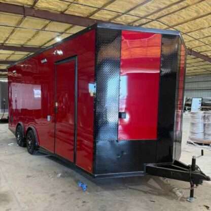 Titanium Cargo 8.5x20 Tandem Axle Red Race Trailer with Blackout Package