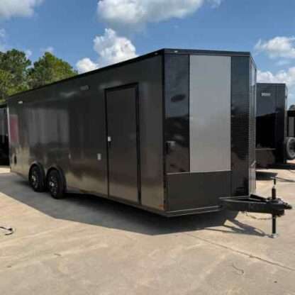 Titanium Cargo 8.5x24 Tandem Axle Charcoal Gray Race Trailer with Blackout Package