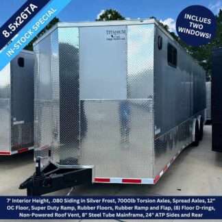 Titanium Cargo Trailers 8.5x26 Tandem Axle Enclosed Car Hauler