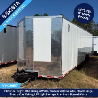 Titanium Cargo 8.5x28 Tandem Axle White Enclosed Trailer