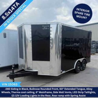 Titanium Cargo 8.5x14 Tandem Axle Black Enclosed Cargo with Alloy Wheels