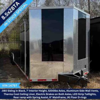 Titanium Cargo 8.5x28 Tandem Axle Black Enclosed Trailer VIN 14797