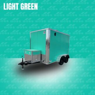 light green teal cargo trailer