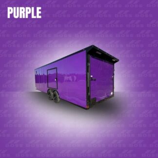 purple cargo trailer