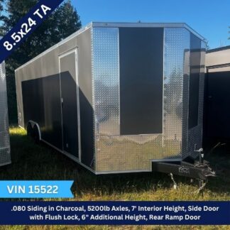Titanium Cargo 8.5x24 Tandem Axle Charcoal Enclosed Cargo Trailer VIN 15522