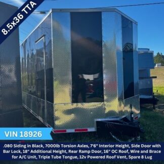 Titanium Cargo 8.5×36 Triple Axle Black Enclosed Cargo Trailer VIN 18926 ‣ Boss Cargo Trailers Titanium Cargo 8.5x36 Triple Axle Black Enclosed Cargo Trailer VIN 18926
